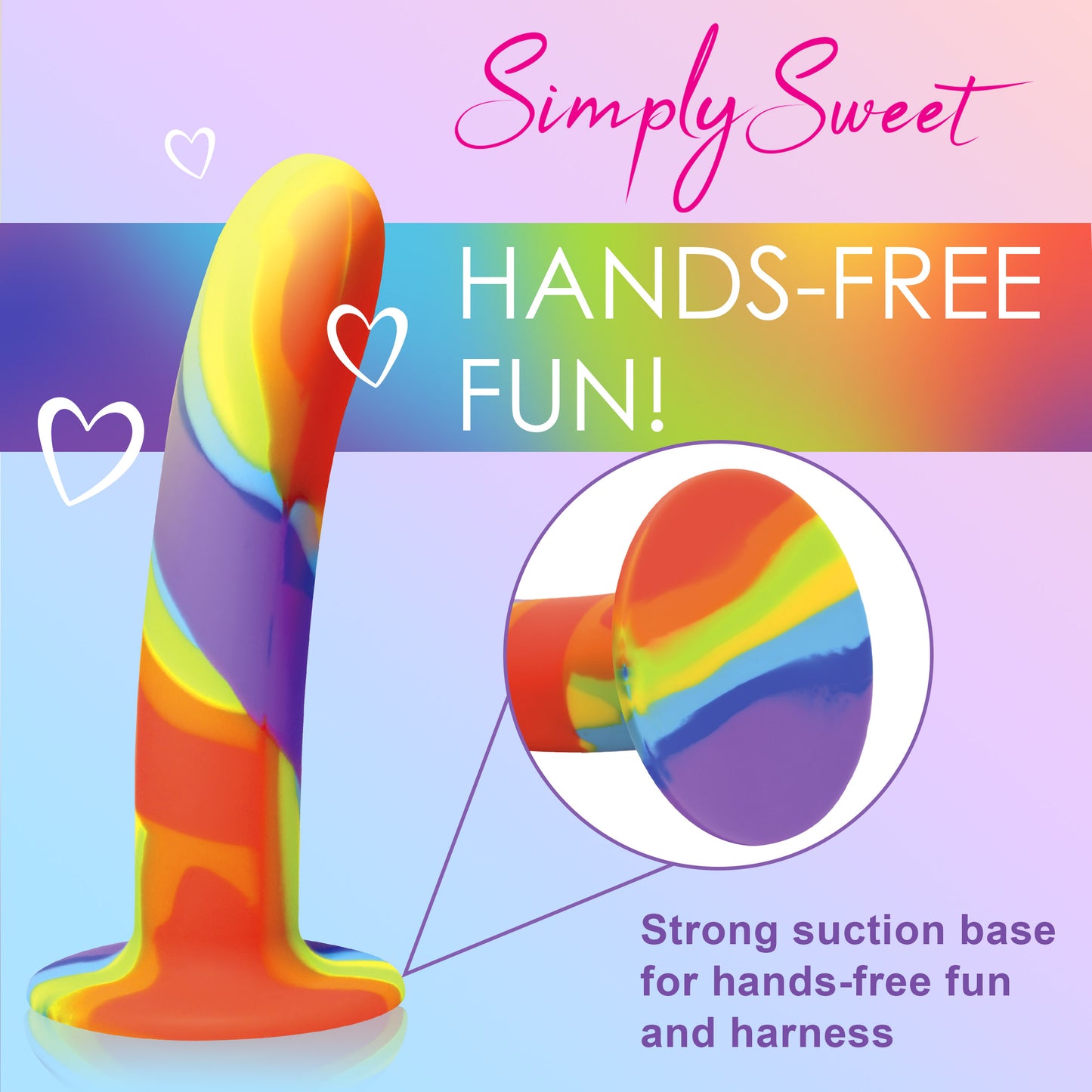 Rainbow Silicone Dildo