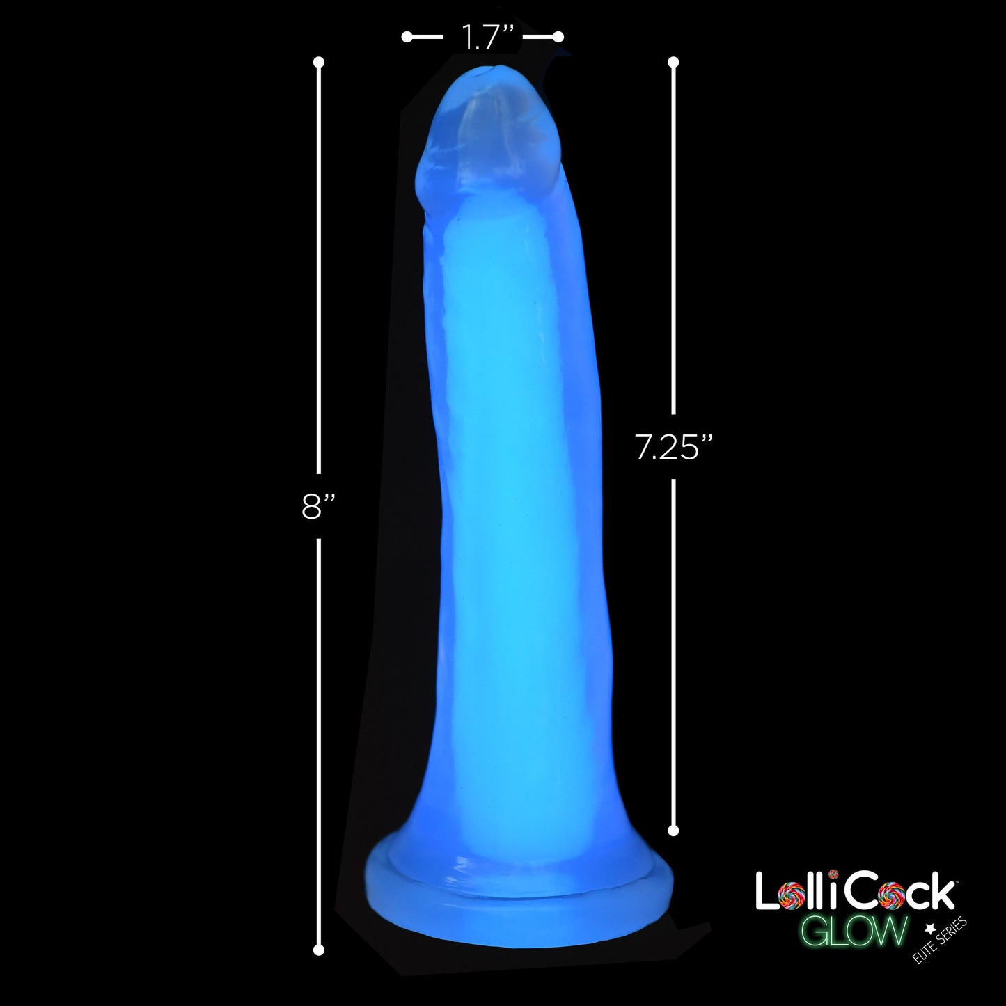 7 Inch Glow-in-the-dark Silicone Dildo