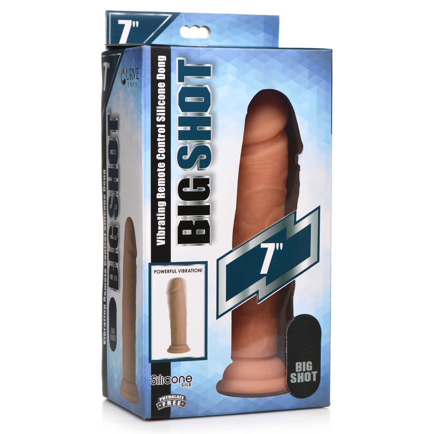 Big Shot Vibrating Remote Control Silicone Dildo