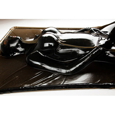 Extreme Black Latex Vacuum Bed