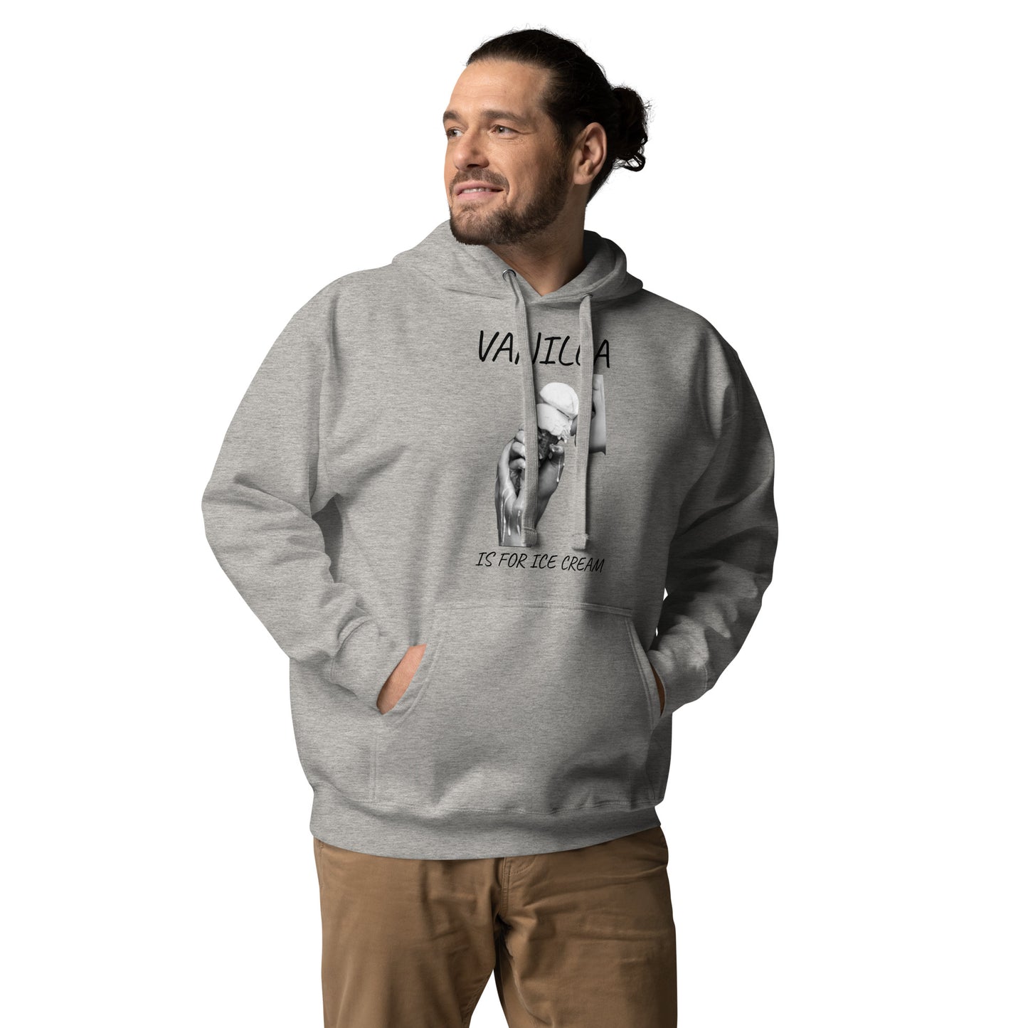 Vanilla is for Ice Cream - Black Letters Unisex Hoodie