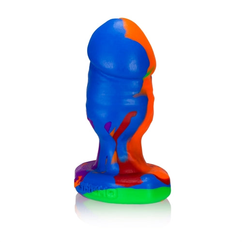 Honcho-1 Small Stumpy Dick Shape Buttplug - Rainbow - Not Very Vanilla