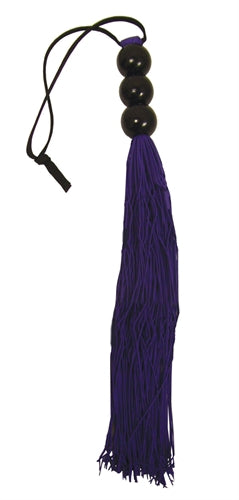 Sex and Mischief Rubber Whip Small 10 Inch - Purple - Not Very Vanilla