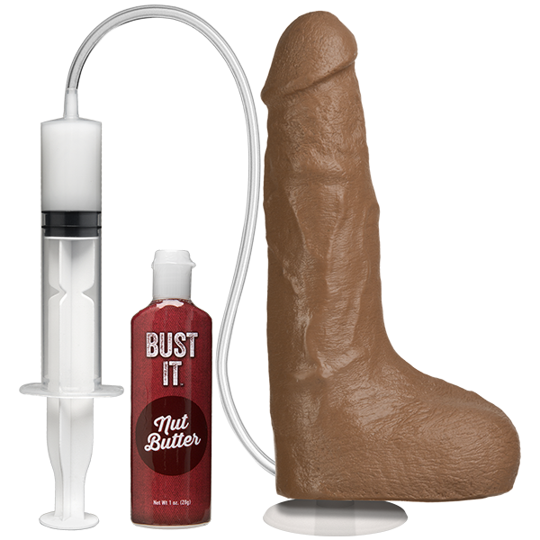 Bust It Squirting Realistic Cock - Caramel - Not Very Vanilla