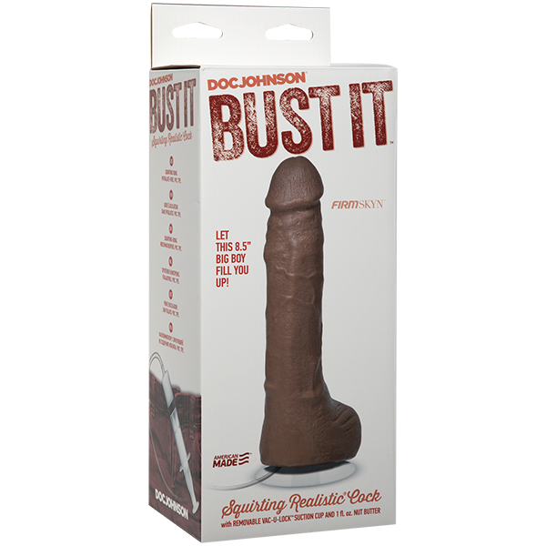 Bust It Squirting Realistic Cock - Caramel - Not Very Vanilla