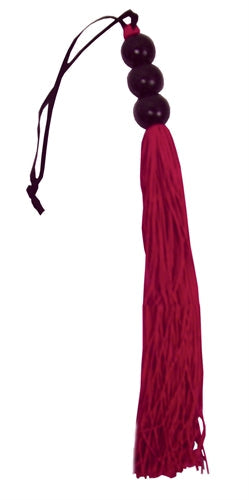 Sex and Mischief Rubber Whip Small 10 Inch - Red - Not Very Vanilla