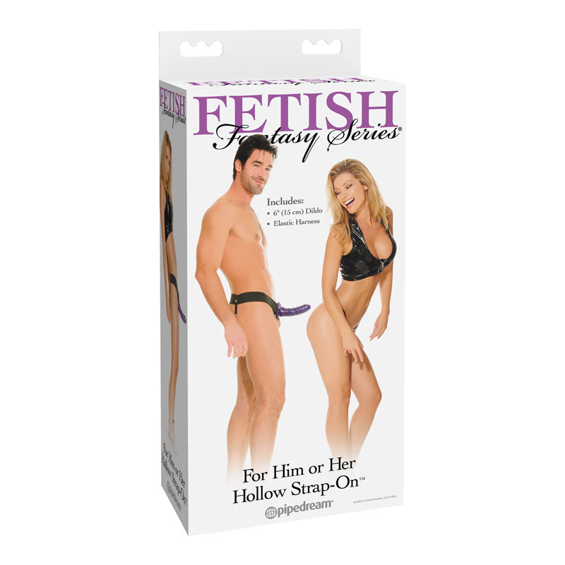 Fetish Fantasy Series for Him or Her Hollow Strap-on - Purple - Not Very Vanilla