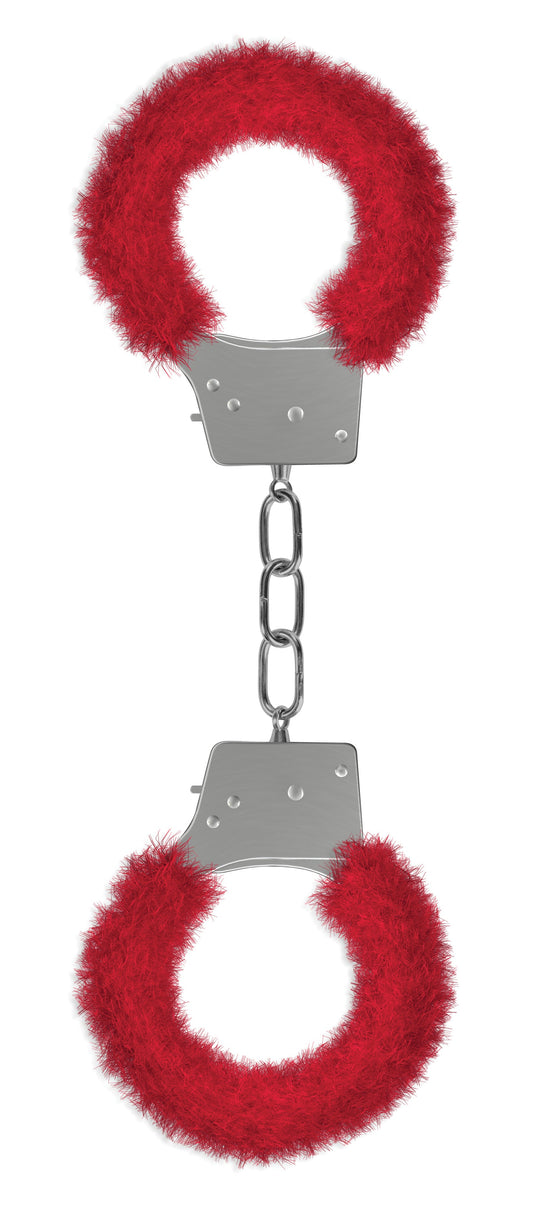 Beginner's Furry Handcuffs - Red - Not Very Vanilla