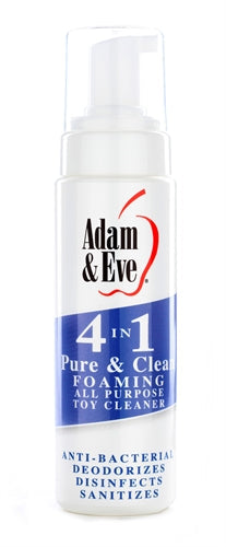 Adam and Eve 4 in 1 Pure and Clean Foaming Toy Cleaner 8 Oz - Not Very Vanilla