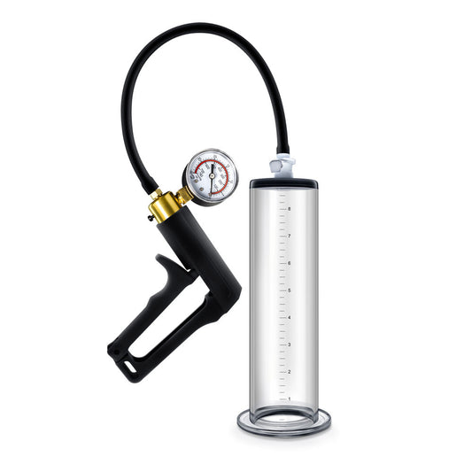 Performance - Vx7 Vacuum Penis Pump With Brass Trigger & Pressure Gauge - Clear - Not Very Vanilla