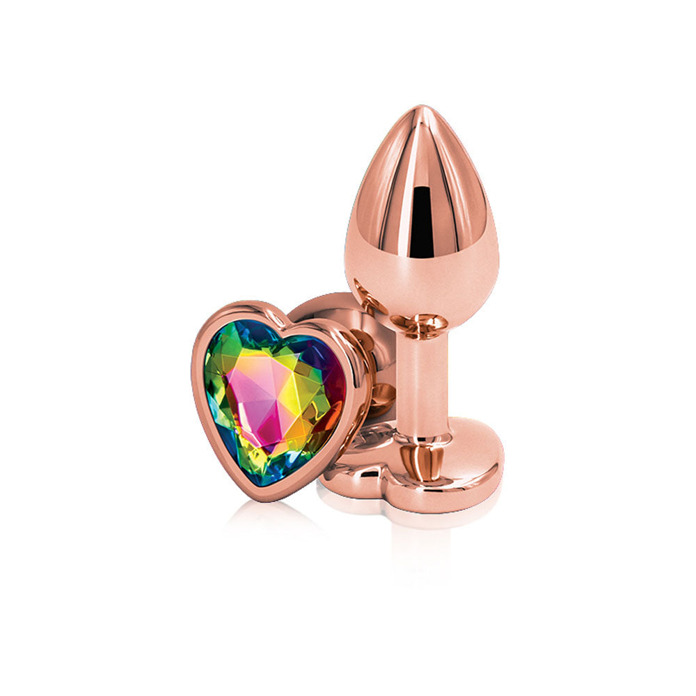 Rear Assets - Rose Gold Heart - Small - Rainbow - Not Very Vanilla