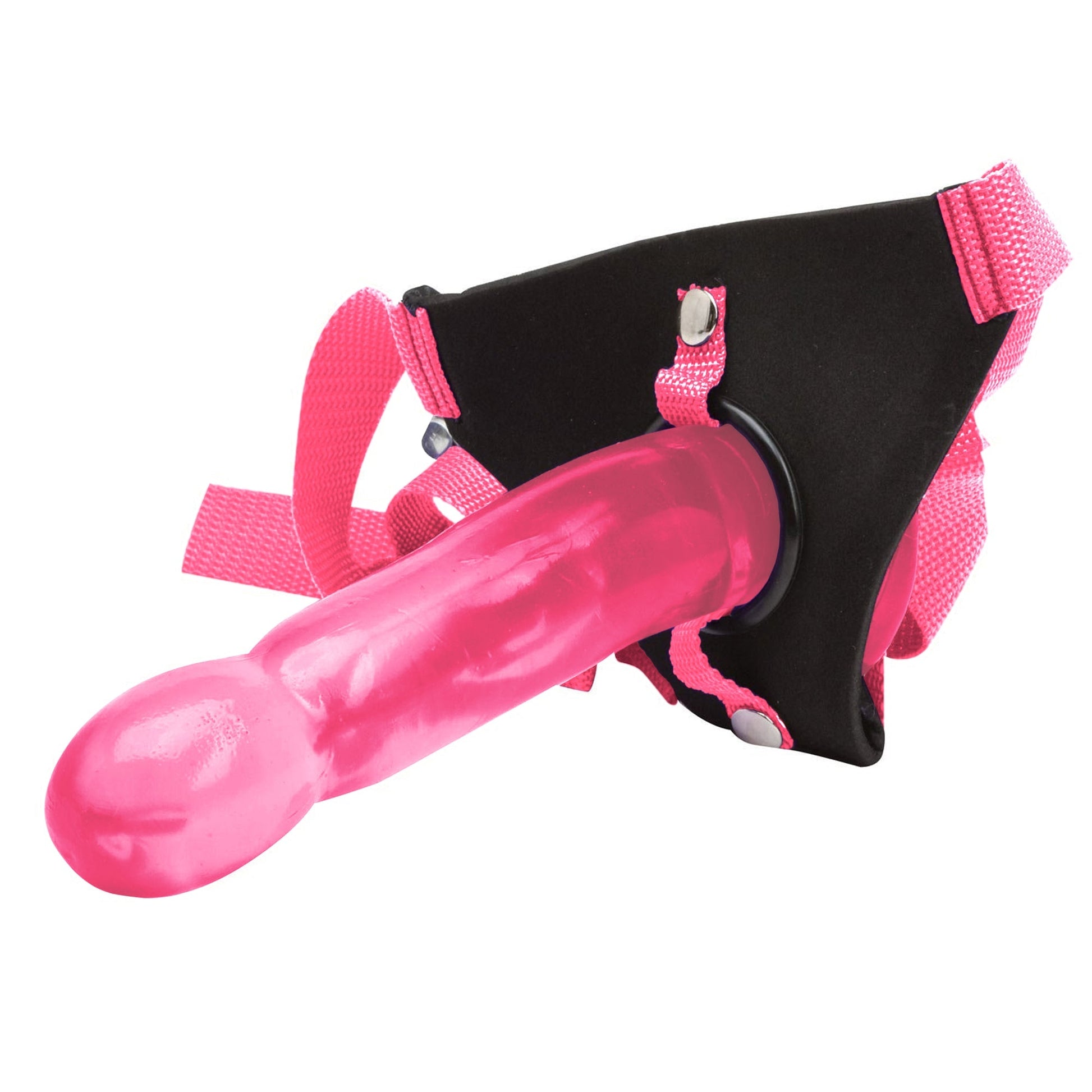 Climax Strap-on - Pink Ice Dong & Harness Set - Not Very Vanilla