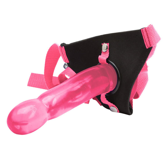 Climax Strap-on - Pink Ice Dong & Harness Set - Not Very Vanilla