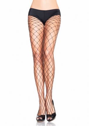 Fence Net Pantyhose - One Size - Black - Not Very Vanilla