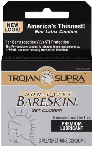 Trojan Supra Bareskin Polyurethane - 3 Pack - Not Very Vanilla