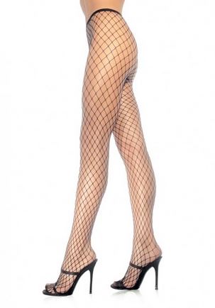 Spandex Diamond Net Pantyhose - Black - Not Very Vanilla