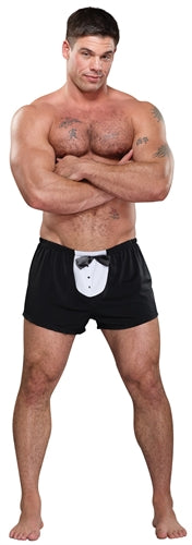 Tuxedo Boxer - One Size - Black - Not Very Vanilla