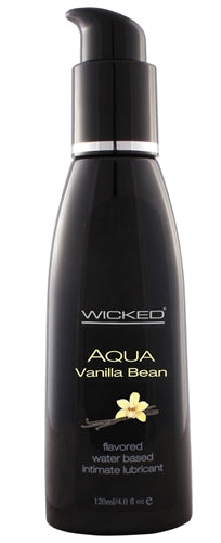 Aqua Vanilla Bean Flavored Water Based Intimate Lubricant - 4 Fl. Oz. - Not Very Vanilla