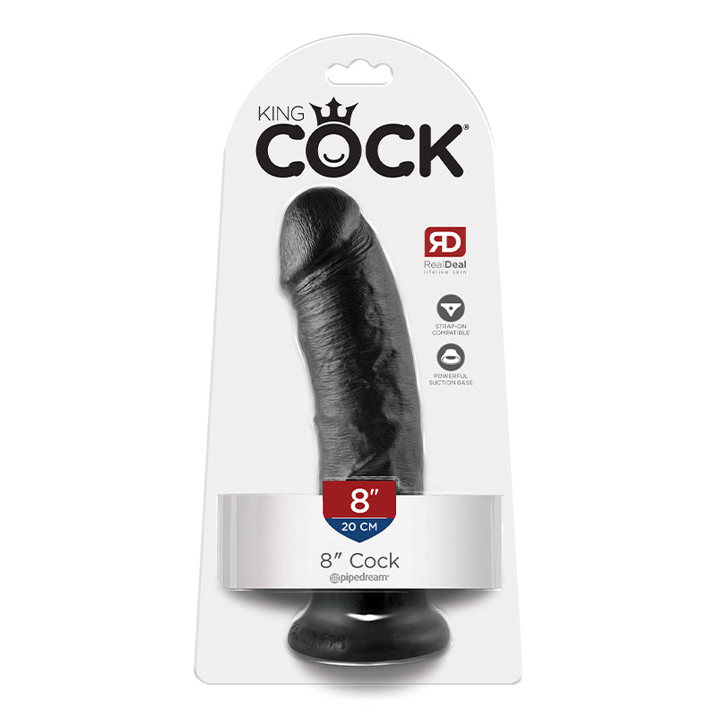 King Cock 8-Inch Cock - Black - Not Very Vanilla