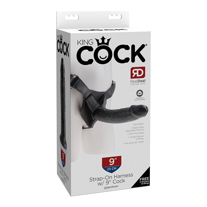 King Cock Strap-On w/9in Cock Black