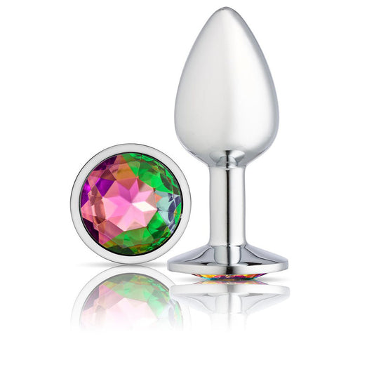 Cloud 9 Novelties Gems Silver Chromed Anal Plug - Medium - Not Very Vanilla