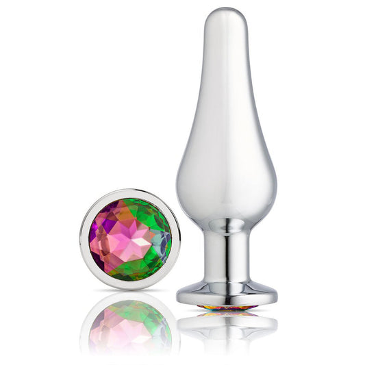 Cloud 9 Novelties Gems Silver Chrome Tall Plug - Small - Not Very Vanilla