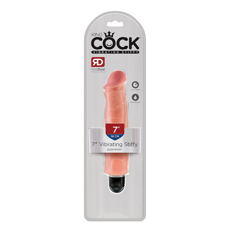 King Cock 7 Inch Vibrating Stiffy - Light - Not Very Vanilla