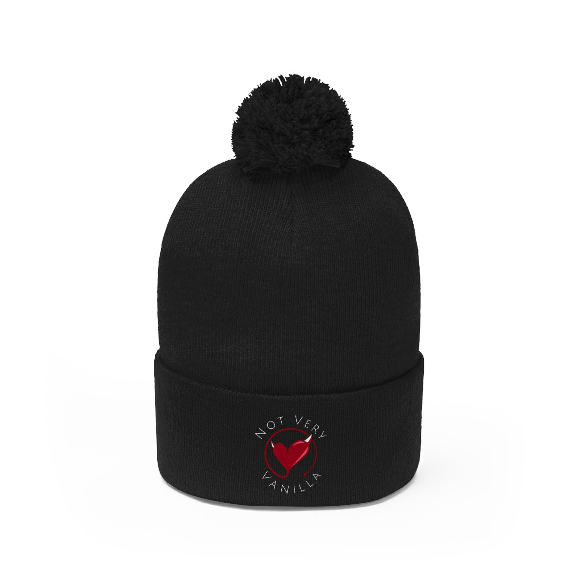 Full logo Pom Pom Beanie - Not Very Vanilla