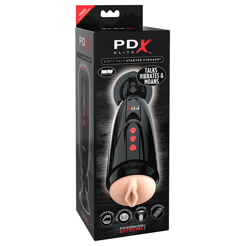 PDX ELITE Dirty Talk Starter Stroker - Not Very Vanilla