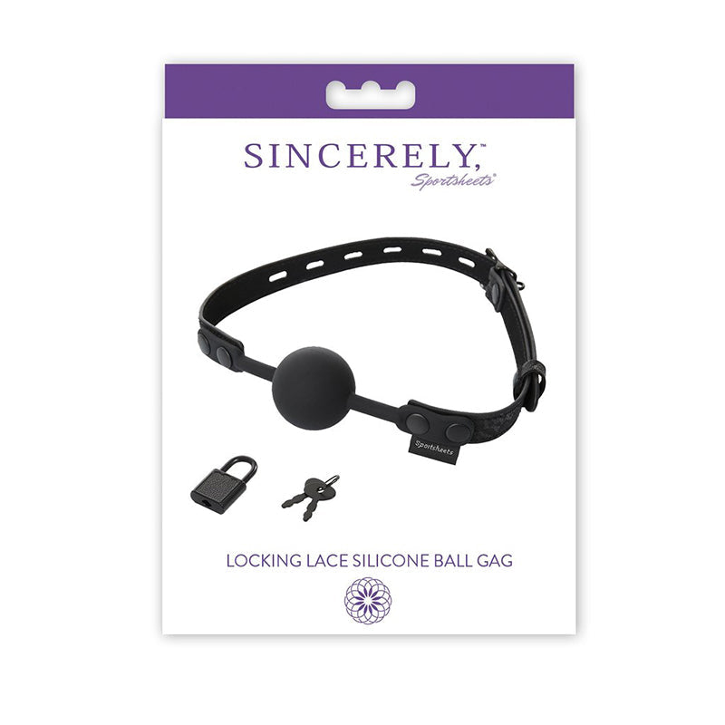 Sincerely, SS Locking Lace Silicone Ball - Not Very Vanilla