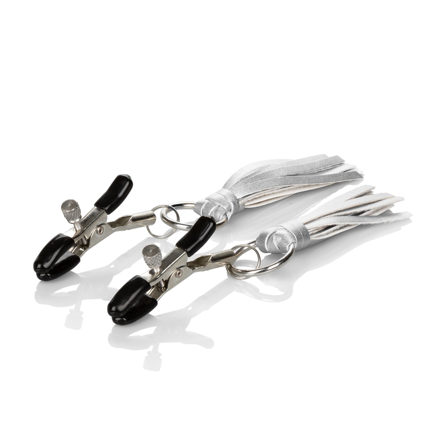 Nipple Play Playful Tassels Nipple Clamps - Silver - Not Very Vanilla