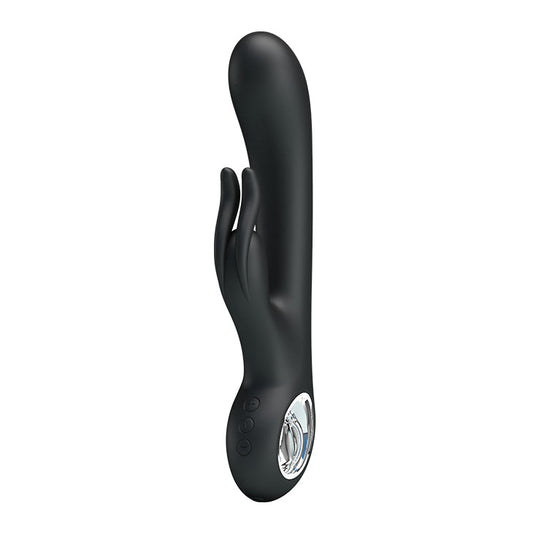 Pretty Love Carina 7 Function Rabbit Syle Vibrator - Black - Not Very Vanilla