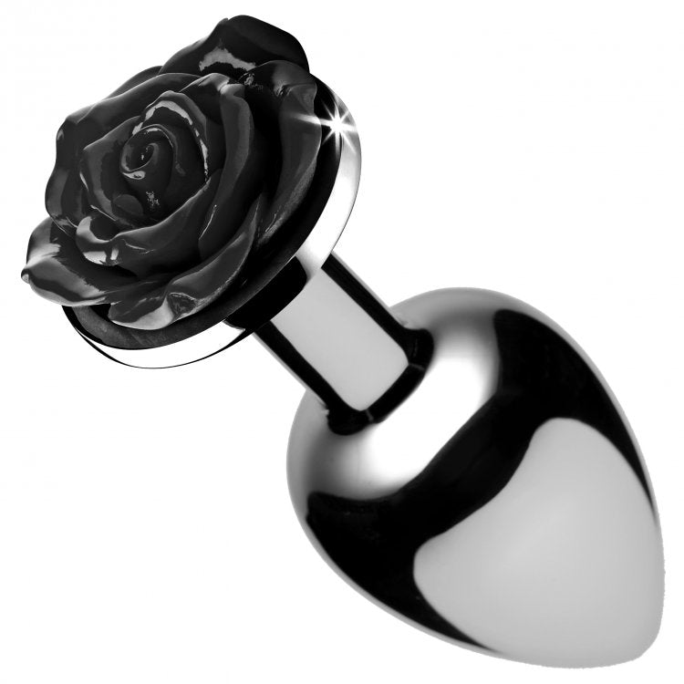 Black Rose Anal Plug - Large - Not Very Vanilla