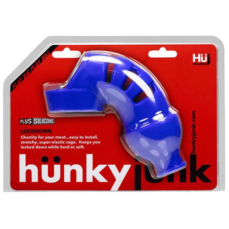 Hunkyjunk LOCKDOWN chastity, cobalt - Not Very Vanilla