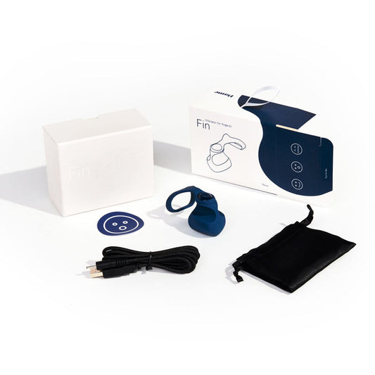 Fin 3 Speed Silicone Rechargeable Navy - Not Very Vanilla