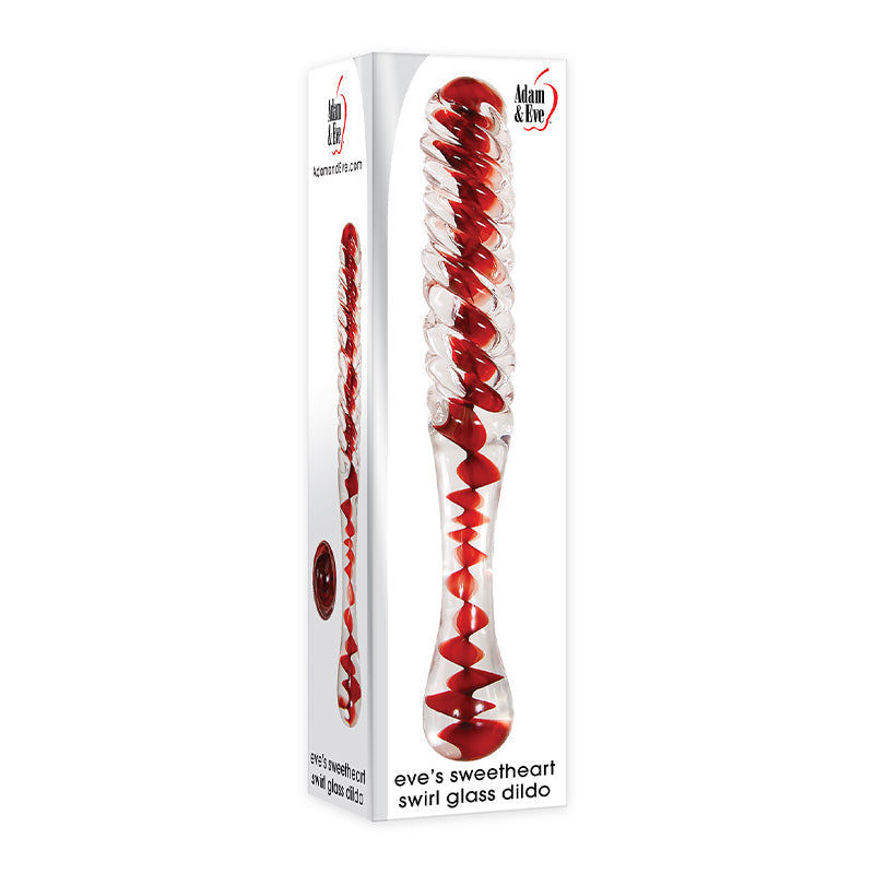 A&E Eve's Sweetheart Swirl Glass Dildo - Not Very Vanilla