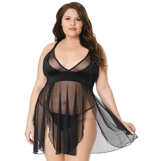 Babydoll & G-String Black OS XL