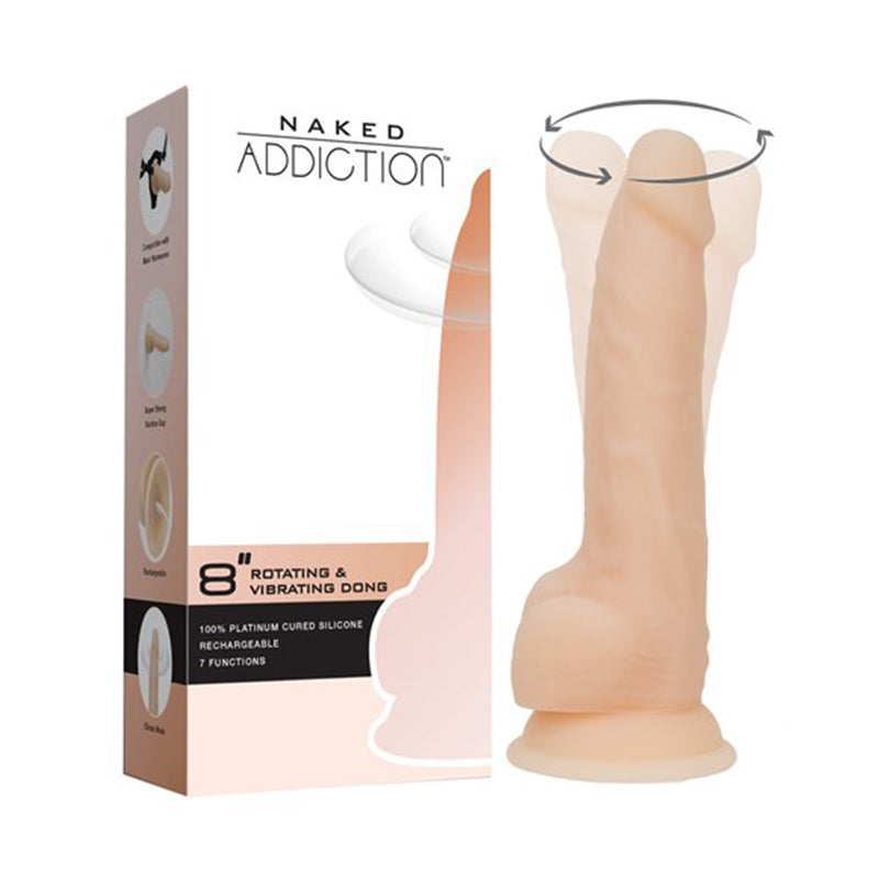 Naked Addiction Rotate&Vibe Dong 8in Va - Not Very Vanilla