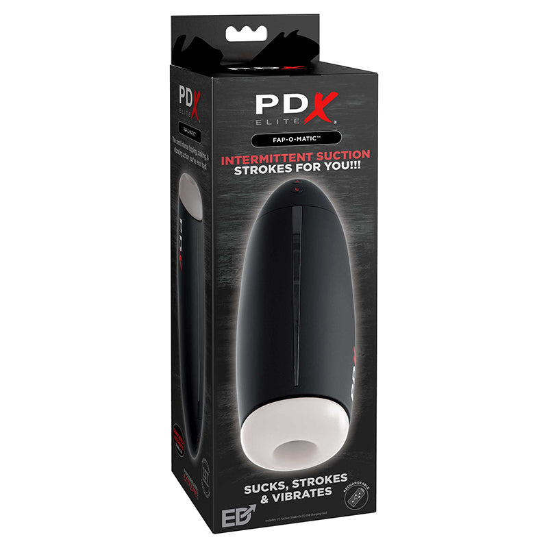 PDX Elite Fap-O-Matic Stroker White/Blac - Not Very Vanilla