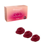 Womanizer Premium & Classic Heads Bordeaux Small Pack Of 3 - Not Very Vanilla