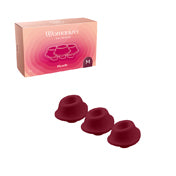 Womanizer Premium & Classic Heads Bordeaux Medium Pack Of 3 - Not Very Vanilla