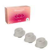 Womanizer Premium Heads Gray Large Pack Of 3 - Not Very Vanilla