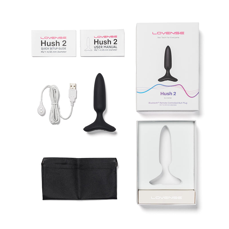 Lovense Hush 2 App-Compatible Butt Plug 1 in. - Not Very Vanilla