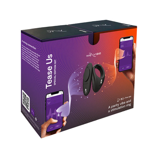 We-Vibe Tease Us Special Edition Set wearable stimulation Bond + Moxie vibrator - Black - Not Very Vanilla