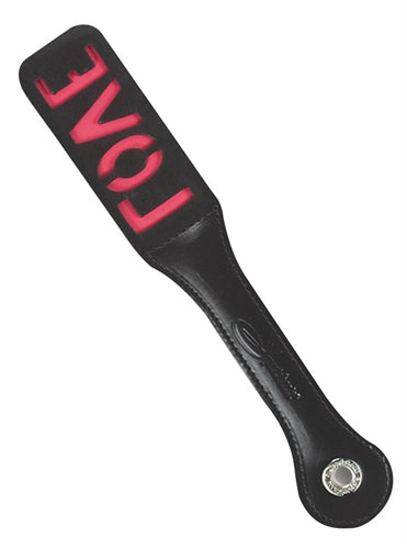 12 Inch Leather Impression Paddle - Love - Not Very Vanilla