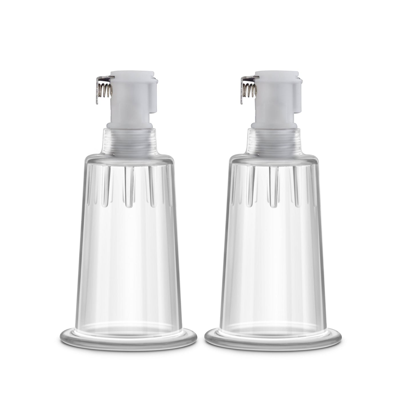 Temptasia Nipple Pumping Cylinders Set of 2 (1 Inch Diameter) - Clear - Not Very Vanilla