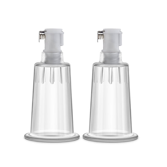 Temptasia Nipple Pumping Cylinders Set of 2 (1 Inch Diameter) - Clear - Not Very Vanilla