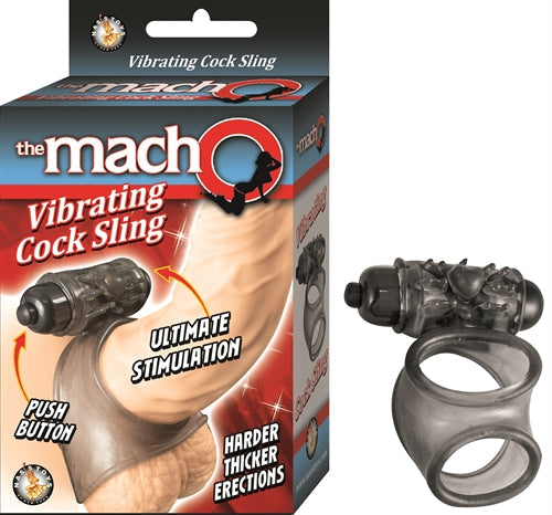 Macho Vibrating Cock Sling - Black - Not Very Vanilla