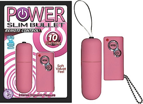 Power Slim Bullet Remote Control - Pink - Not Very Vanilla