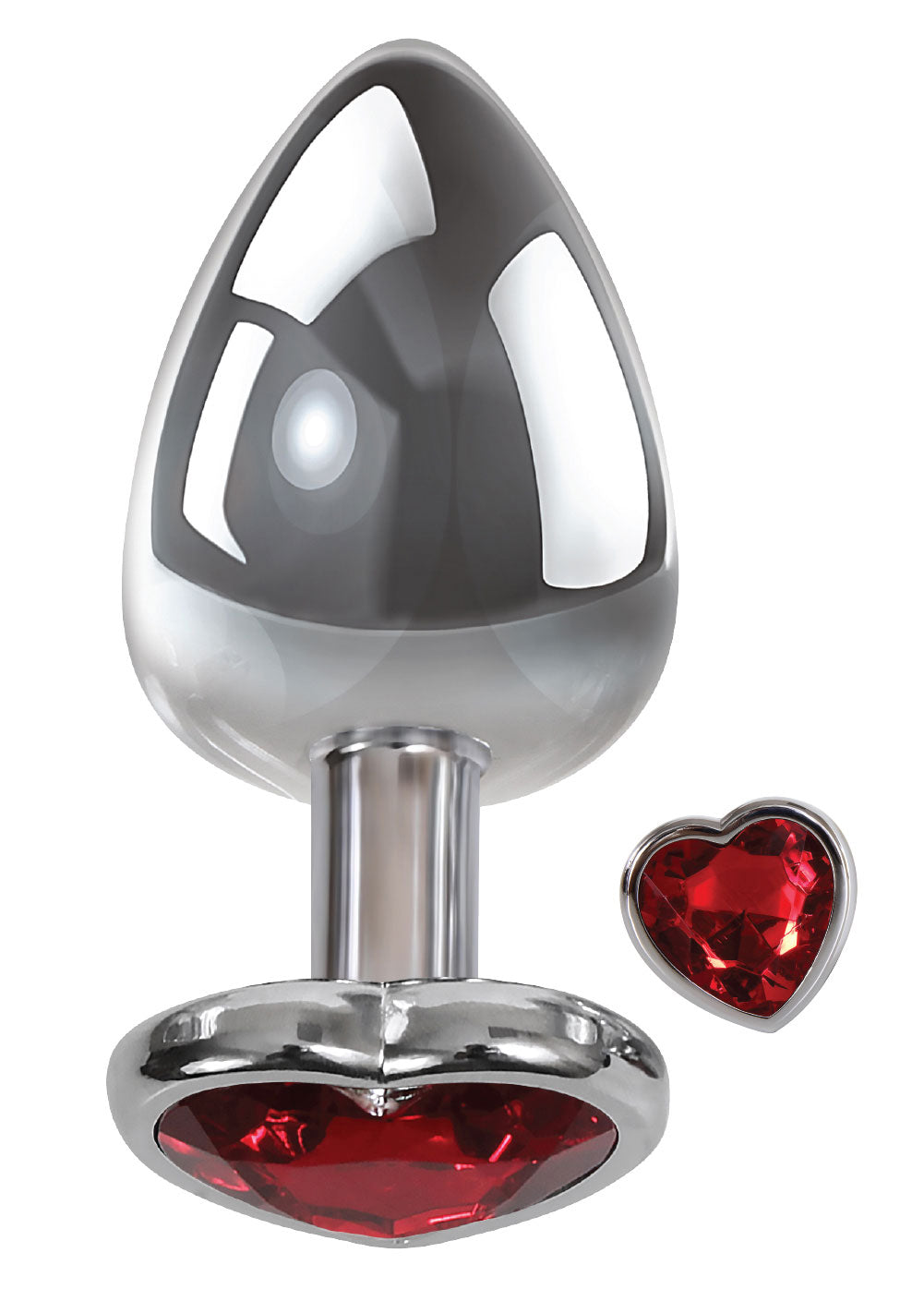 Large Red Heart Gem Anal Plug - Not Very Vanilla